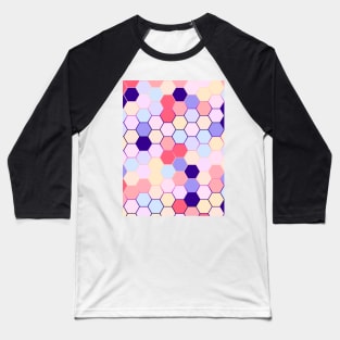 Cute hexagon pastle pattern Baseball T-Shirt